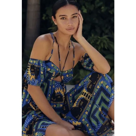 Anthropologie Joao Incerti Strappy Bandeau Dress Medium - Picture 1 of 6